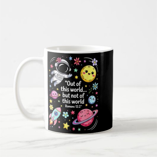 Mug Out Of This World Spaceship Planet Galaxy Christia (Gauche)