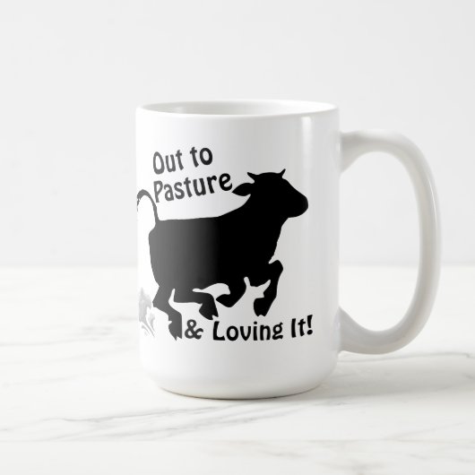 Mug Out to Pasture & Loving It Funny Cow Retirement (Droite)