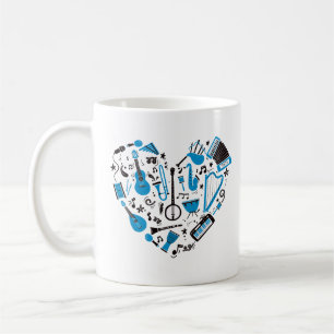 Mug Outil de coeur Musicien