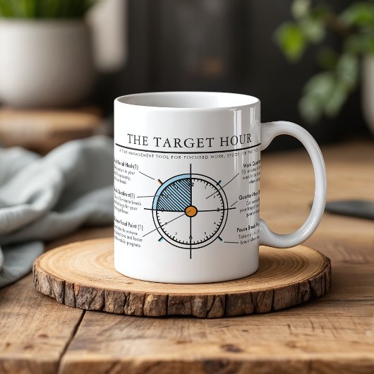 Mug Outil de concentration sur l'heure cible | Travail