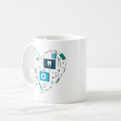 Mug Outil dentaire amusant Coeur (Devant gauche)