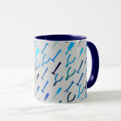 Mug Outils de bricoleur, sur le gris argenté (Devant droit)