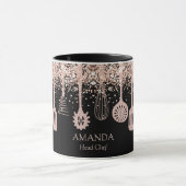 Mug Outils de Cuisine de Parties scintillant d'or Rose (Centre)