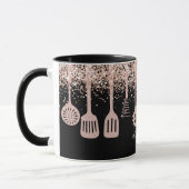Mug Outils de Cuisine de Parties scintillant d'or Rose (Gauche)