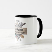 Mug Outils d'entrepreneur de bricolage personnalisable (Devant droit)