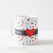 Mug Outils Médicales Coeur Motif (Devant gauche)