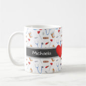 Mug Outils Médicales Coeur Motif (Gauche)