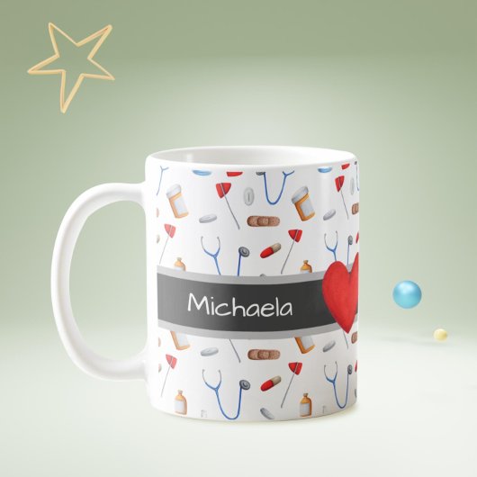 Mug Outils Médicales Coeur Motif