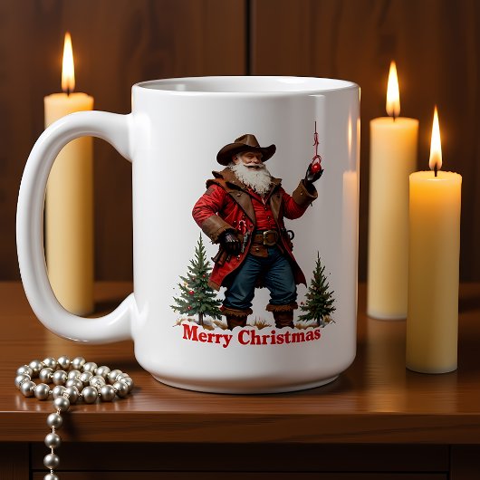 Mug Outlaw Santa Christmas Ornament