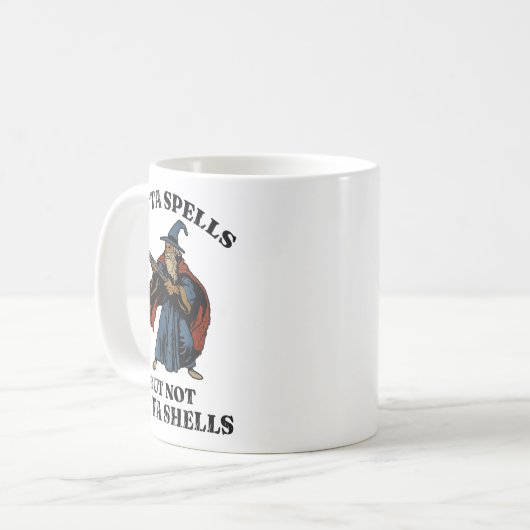 Mug Outta Spells But Not Outta Shells Wizard Fantasy M (Devant gauche)