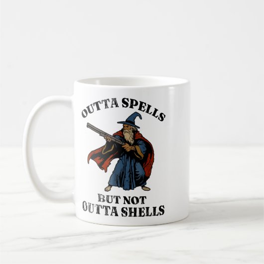 Mug Outta Spells But Not Outta Shells Wizard Fantasy M (Gauche)