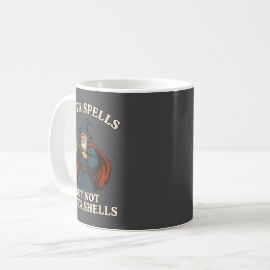 Mug Outta Spells But Not Outta Shells Wizard Fantasy M (Devant gauche)