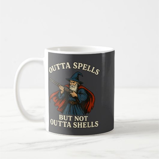 Mug Outta Spells But Not Outta Shells Wizard Fantasy M (Gauche)