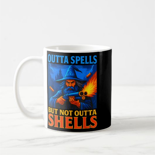Mug Outta Spells But Not Outta Shells Wizard Fantasy M (Gauche)