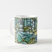 Mug Ouverture-Art géométrique Bauhaus moderne (Devant gauche)
