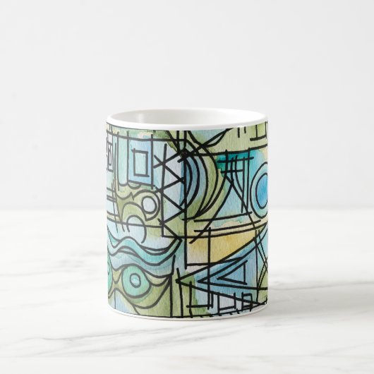 Mug Ouverture-Art géométrique Bauhaus moderne (Centre)
