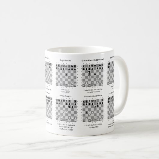 Mug Ouvertures d'échecs populaires (Devant droit)