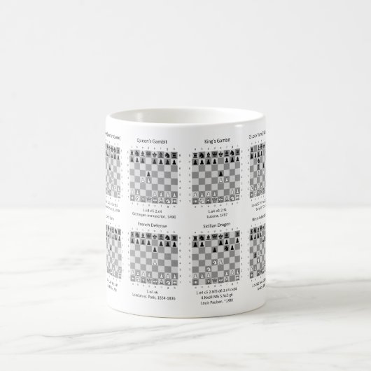 Mug Ouvertures d'échecs populaires (Centre)