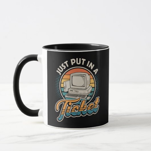 Mug Ouvrez simplement un ticket de support technique d (Gauche)