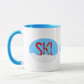 Mug Ovale de neige du ski (Gauche)