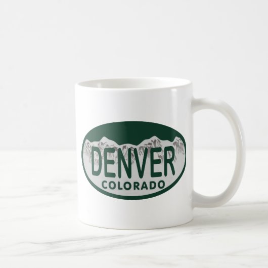 Mug Ovale de permis de Denver (Droite)