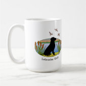 Mug Ovale du coucher de soleil des oiseaux du Labrador (Gauche)