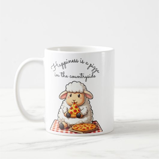 Mug Oveja comiendo pizza (Gauche)
