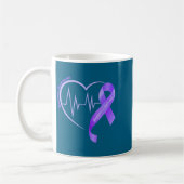 Mug Overdose Awareness Month Purple Ribbon Heart Suprt (Gauche)
