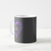 Mug Overdose Awareness Purple Ribbon Drug Addiction He (Devant gauche)