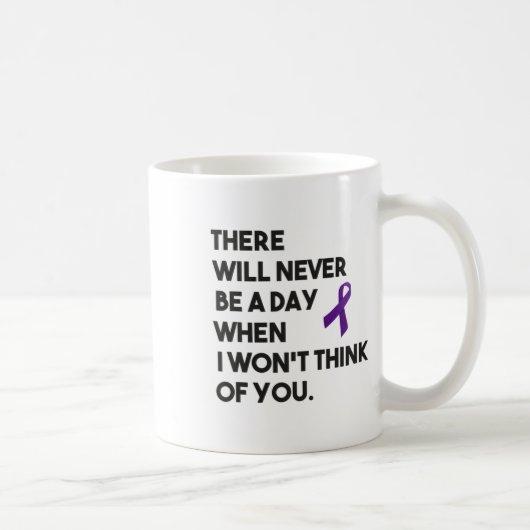 Mug Overdose Awareness Purple Ribbon Think Of You  (Droite)