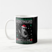 Mug Overstimulated But Festive Christmas Ugly Penguin  (Gauche)