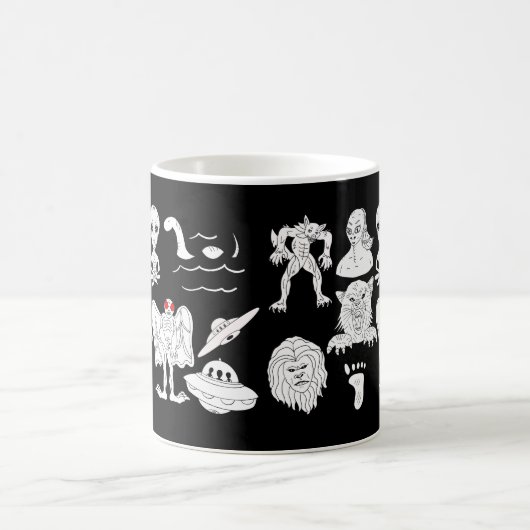 Mug OVNI, Alien, Bigfoot, Mothman, Dogman, Cryptides (Centre)