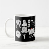 Mug OVNI, Alien, Bigfoot, Mothman, Dogman, Cryptides (Gauche)