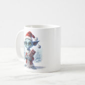Mug OVNI Alien de Noël (Devant gauche)