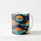 Mug OVNI art vintage (Devant droit)