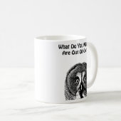 Mug Owl Face Animals café humoristique (Devant droit)