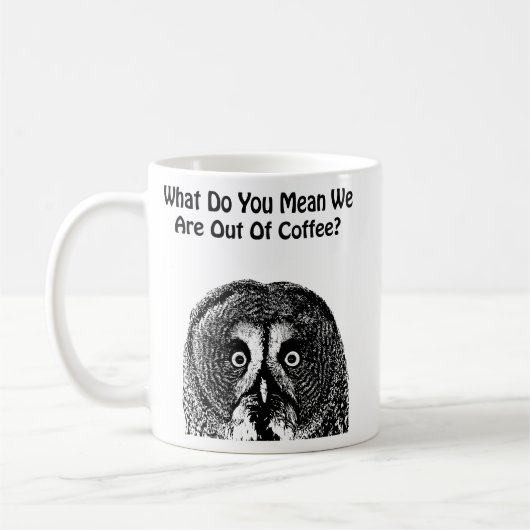 Mug Owl Face Animals café humoristique (Gauche)