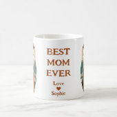 Mug Owl Famille Meilleure maman Ever Mère Nom de la Fê (Centre)