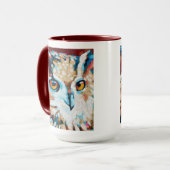 Mug Owl Painting - Gift for Animal Lovers (Devant gauche)