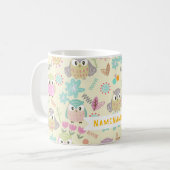 Mug Owl Pastel Jaune (Devant gauche)