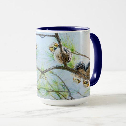 Mug Owlets Chouettes Bébé Faune Nature (Devant droit)