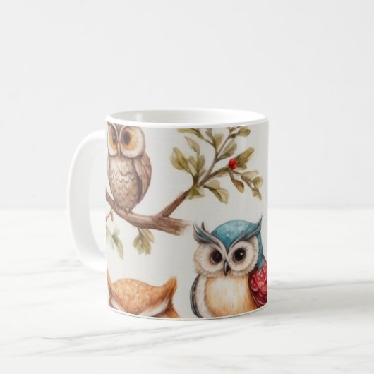 Mug Owls on a Branch IV (Devant gauche)