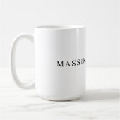 Mug Own Name Decorative Chic Plain Simple Black White (Gauche)