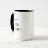 Mug Own Your Power Minimal Typography | Motivational Q (Devant gauche)