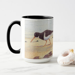 Mug Oystercatcher Oiseaux de mer Faune Anniversaire Co