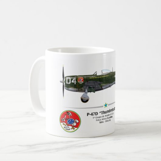 Mug P-47D Thunderbolt - Assied le Foret - FAB - (Devant gauche)