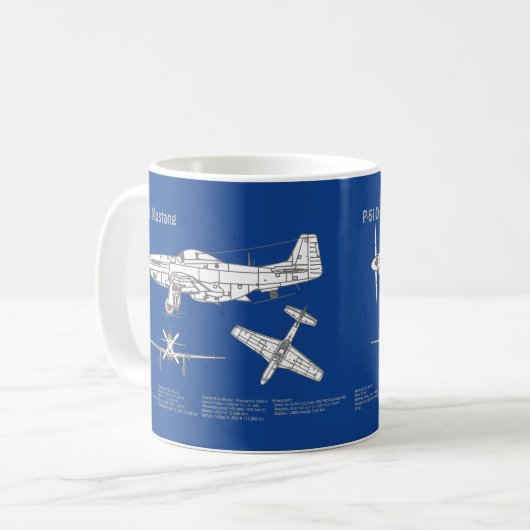 Mug P-51D Mustang - Plan d'avion ABD (Devant gauche)