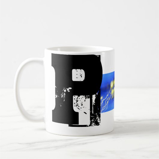 Mug P Cool de monogramme typographique (Gauche)