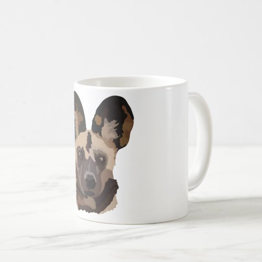 Mug P est pour chien peint (Devant droit)