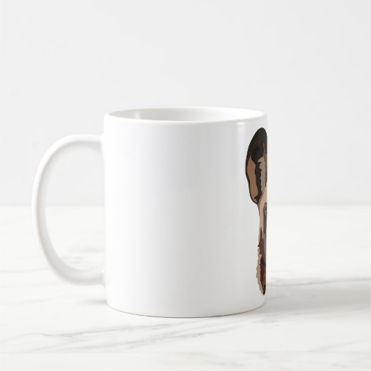 Mug P est pour chien peint (Gauche)